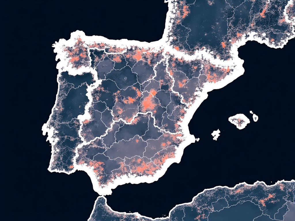 Mapa de cobertura de fibra óptica por comunidades autónomas